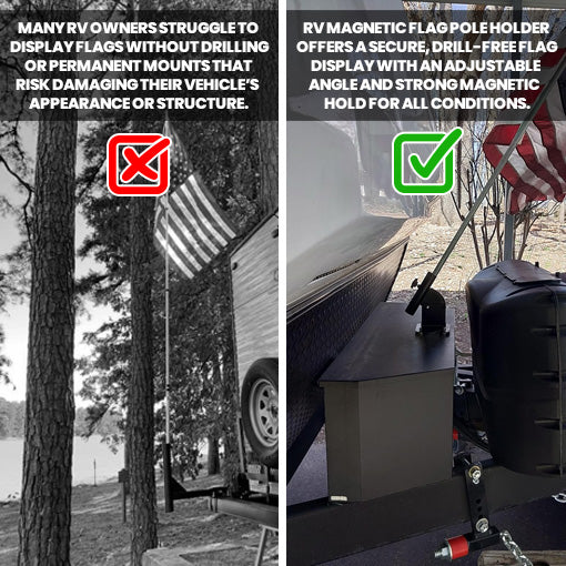 RV Magnetic Flag Pole Holder