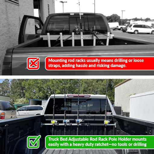 Truck Bed Adjustable Rod Rack Pole Holder