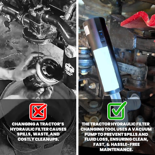 Tractor Hydraulic Filter Changing Tool
