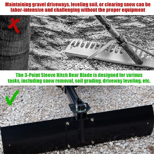 3-Point Sleeve Hitch Rear Blade