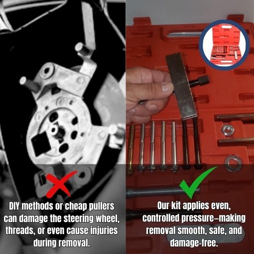 Steering Wheel Remover and Lock Plate Compressor Set