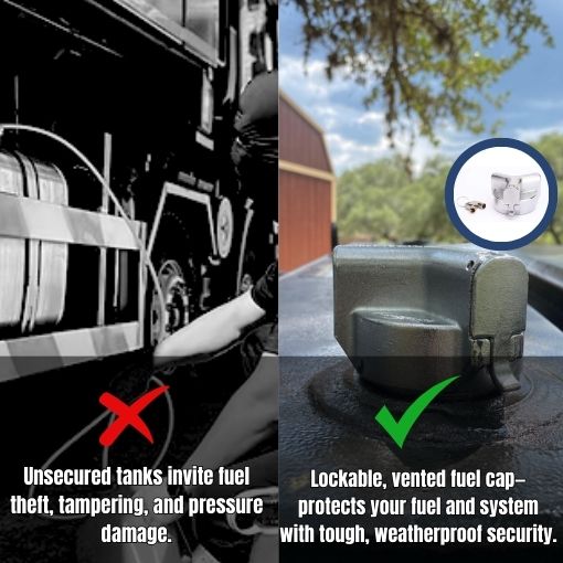 Vented Locking Fuel Tank Cap