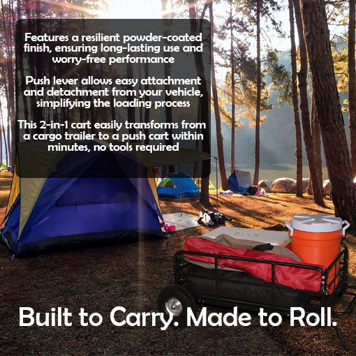 2-in-1 Hitch Cargo Carrier & Hand Push Cart