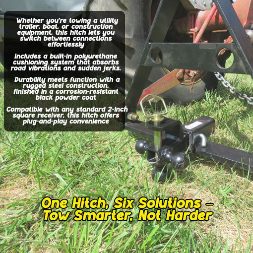 6-Way Multi-Hitch Ball Mount