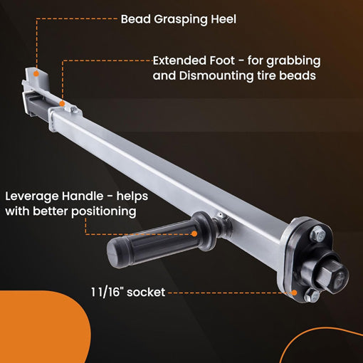 Universal Truck Tire Impact Driven Demount Tool