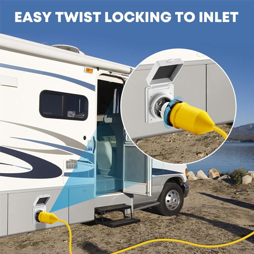 50 AMP RV Power Cord Cover Twist Lock Plug