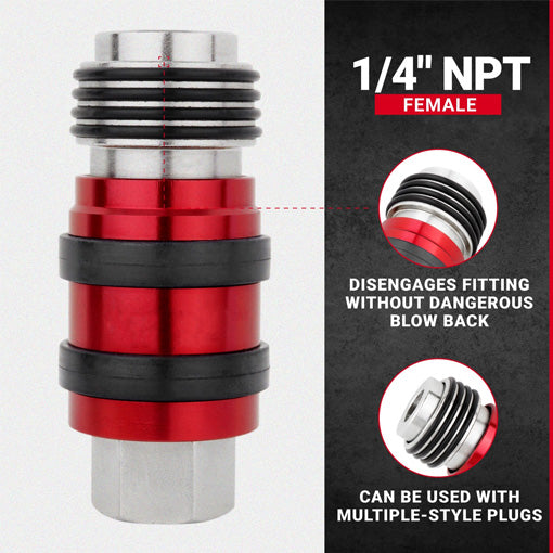 5-in-1 Universal Safety Exhaust Quick-Connect Coupler
