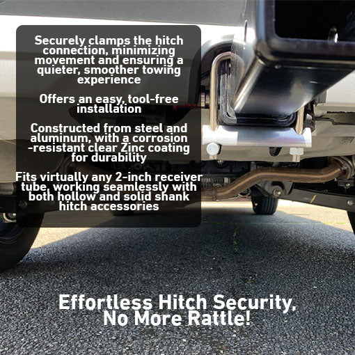 No-Tool Anti-Rattle Hitch Clamp Tightener
