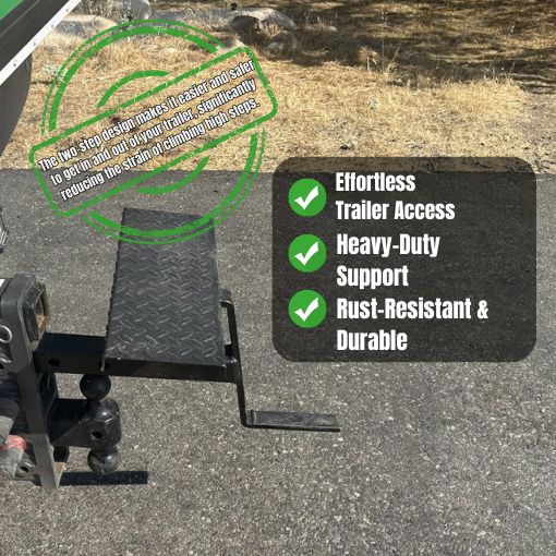 Trailer Two-Step Receiver Hitch Stair