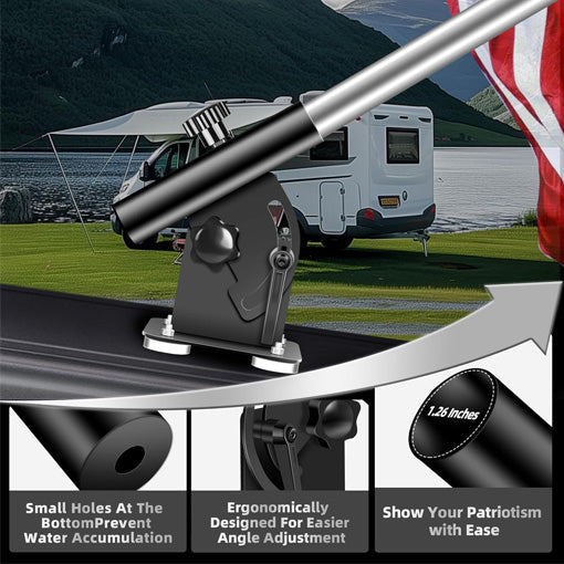 RV Magnetic Flag Pole Holder