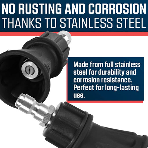 Quick-Connect Stainless Steel Rinsing Nozzle