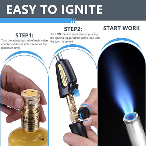 Soldering Welding Torch (Fuel by MAPP, Map/Pro,Propane)