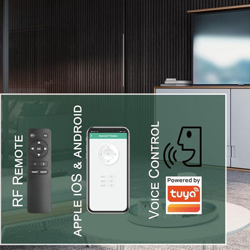 Motorized TV Lift Mount (with Remote & Smartphone Control)