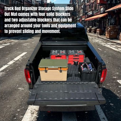 Truck Bed Organizer Storage System Slide Out Mat