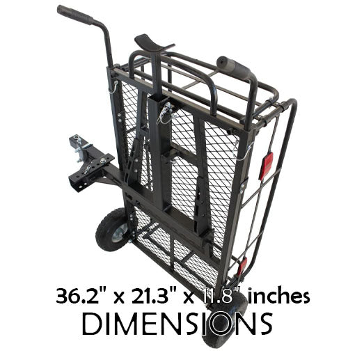 2-in-1 Hitch Cargo Carrier & Hand Push Cart