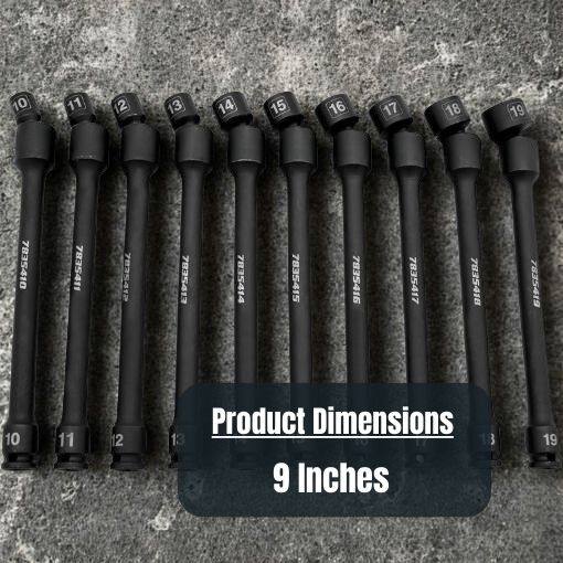 6 Point Pinless Universal Impact Extension Socket Set