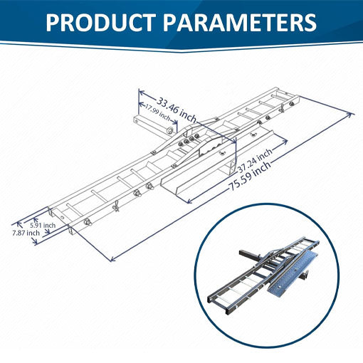 Motorcycle Trailer Hitch Carrier with Loading Ramp