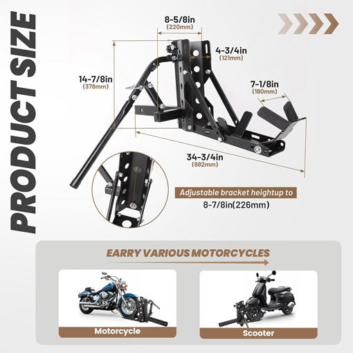 Motorcycle Trailer Hitch Tow Dolly Hauler