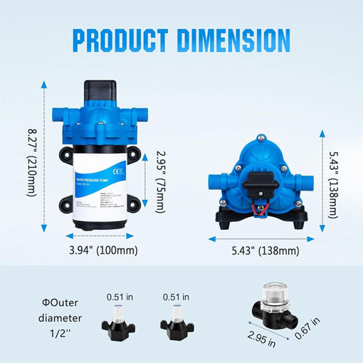 RV Pre-pressurized Water Accumulator Tank