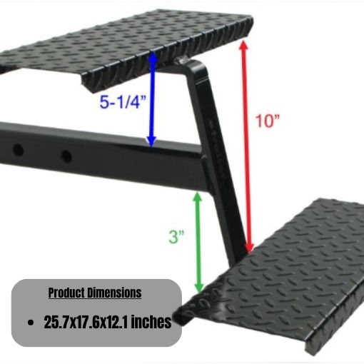 Trailer Two-Step Receiver Hitch Stair