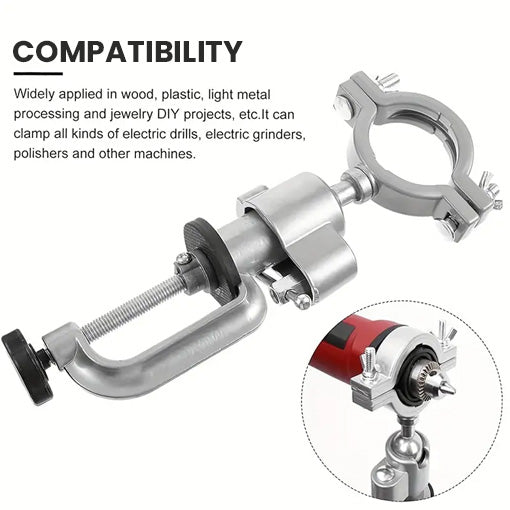 360° Bench Vise Electric Drill Stand Holder