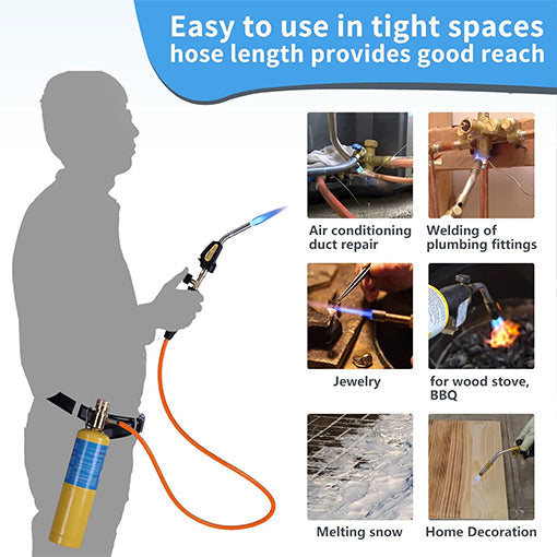 Soldering Welding Torch (Fuel by MAPP, Map/Pro,Propane)