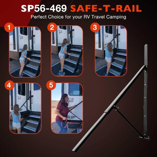 RV Telescoping Safety Handrail