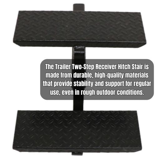 Trailer Two-Step Receiver Hitch Stair
