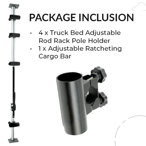 Truck Bed Adjustable Rod Rack Pole Holder