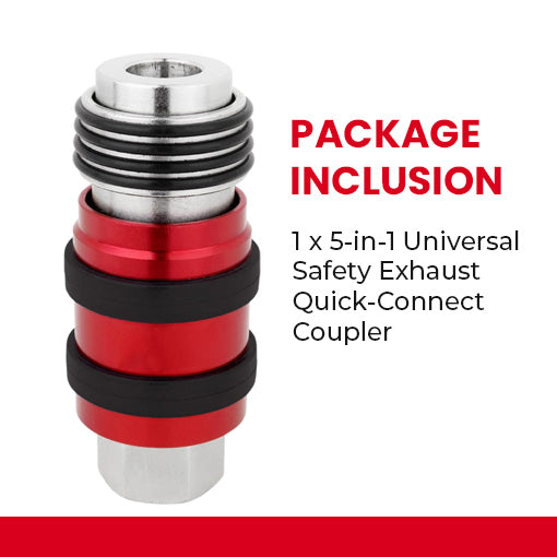 5-in-1 Universal Safety Exhaust Quick-Connect Coupler