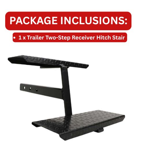 Trailer Two-Step Receiver Hitch Stair