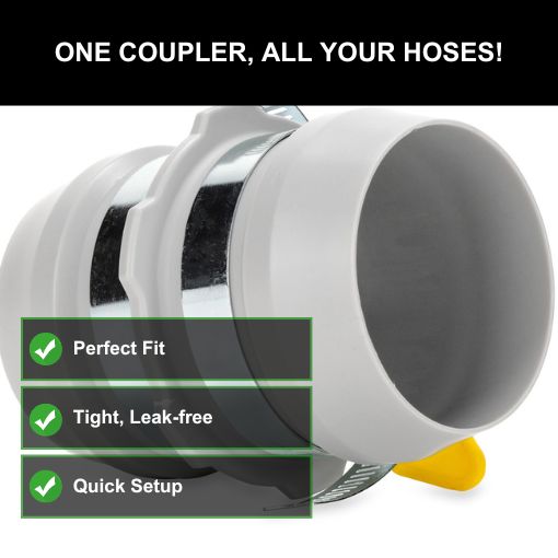 RV Universal Internal Sewer Hose Coupler