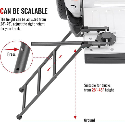 Rotatable Truck Tailgate Ladder