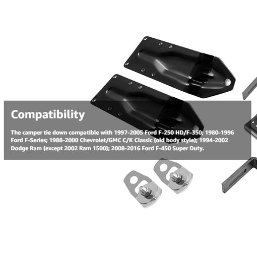 Truck Camper Tie-Down Kit