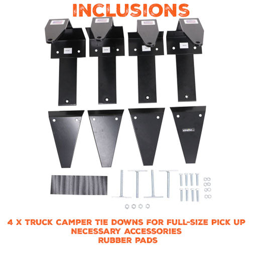 Truck Camper Tie Downs for Full-Size Pickups