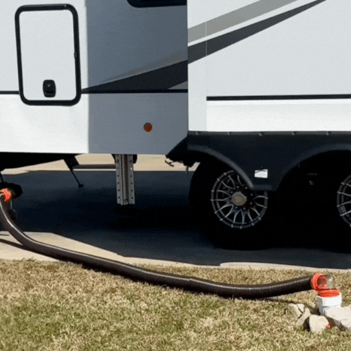 RV Sewer Hose Support System