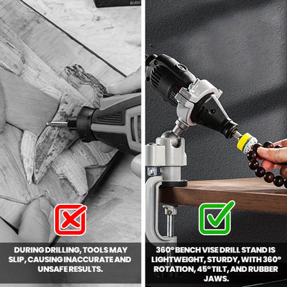 360° Bench Vise Electric Drill Stand Holder