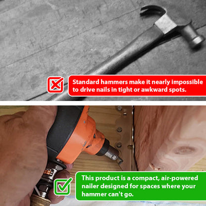Pneumatic Mini Palm Nailer with Magnetic Tip