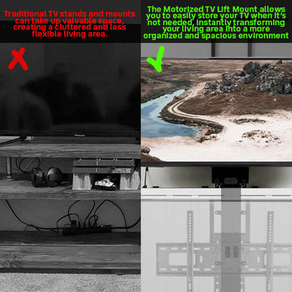 Motorized TV Lift Mount (with Remote & Smartphone Control)