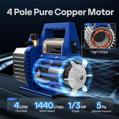 4 CFM Vacuum Pump & Manifold Gauge Kit