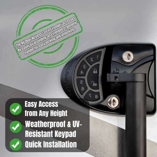 RV Door Keyless Latch Extender