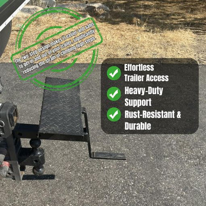 Trailer Two-Step Receiver Hitch Stair