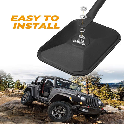 Quick Release Side Mirrors for TJ, JK, JKU