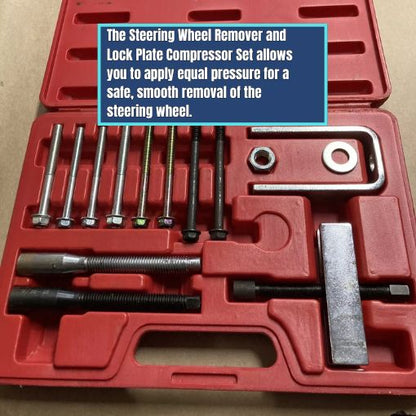 Steering Wheel Remover and Lock Plate Compressor Set