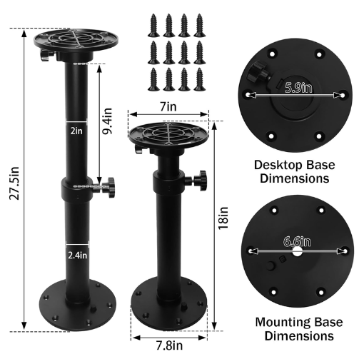 RV Adjustable Table Pedestal