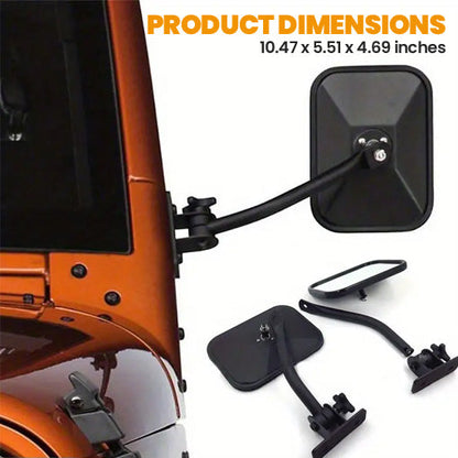 Quick Release Side Mirrors for TJ, JK, JKU
