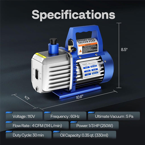 4 CFM Vacuum Pump & Manifold Gauge Kit