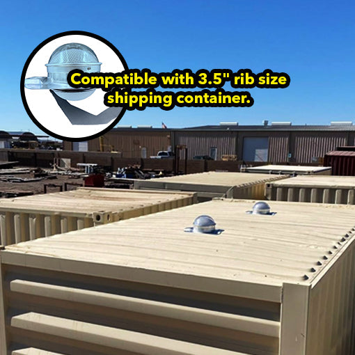 Tubular Skylight for 3.5" Ribbed Conex Shipping Containers
