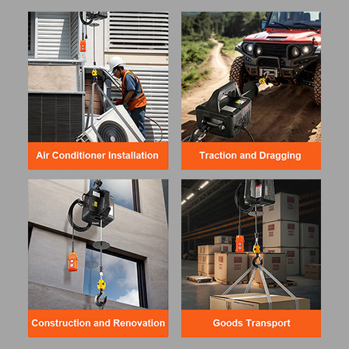 3-in-1 Portable Electric Hoist Winch
