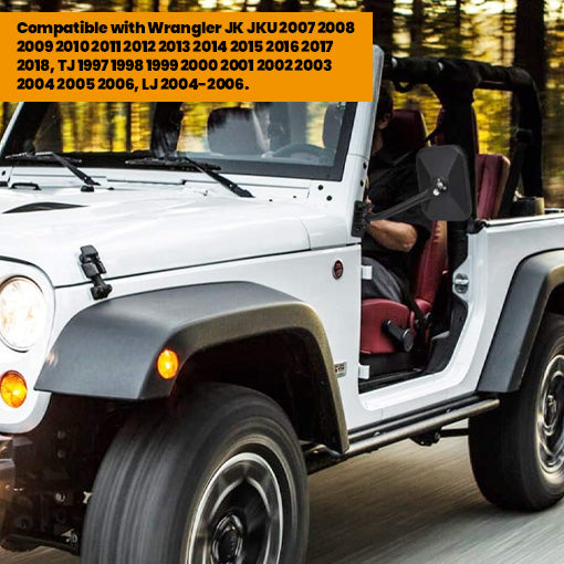 Quick Release Side Mirrors for TJ, JK, JKU